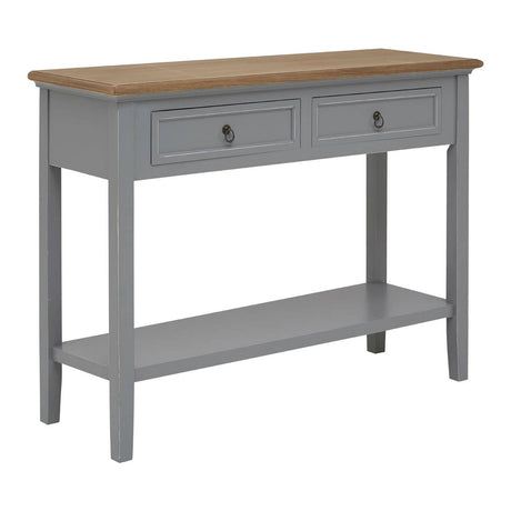 Antique Grey Wood Console Table