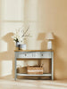 Antique Grey Wood Console Table