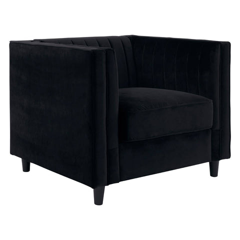 Elegant Pleated Velvet Accent Chair