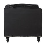 Modern Black Fabric Armchair