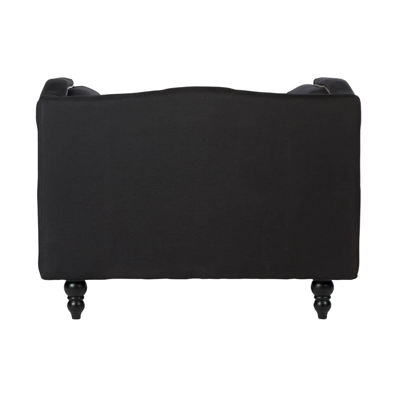 Modern Black Fabric Armchair