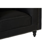 Modern Black Fabric Armchair