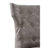 Elegant Grey Buttoned Dining Chair