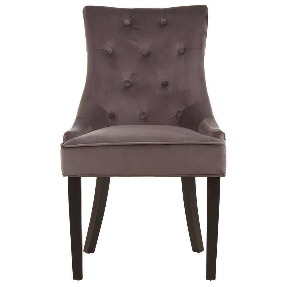 Luxe Grey Velvet Dining Chair