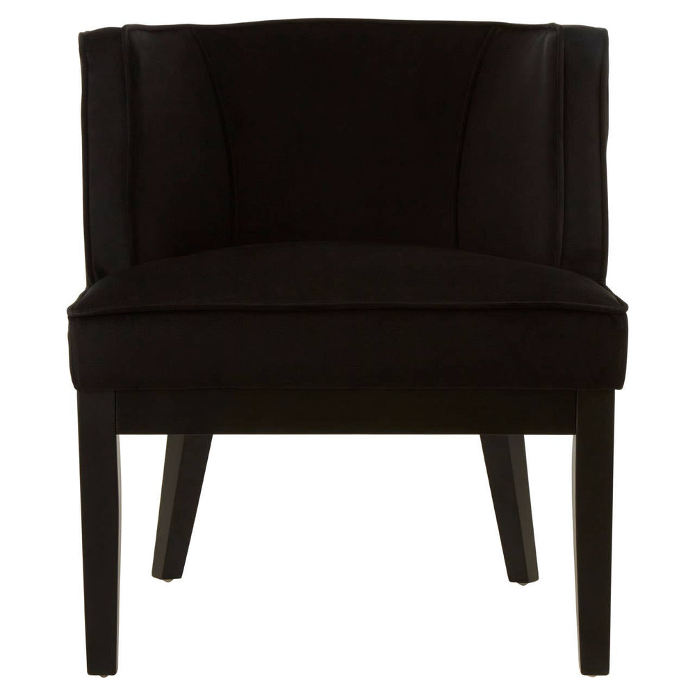 Luxe Black Velvet Lounge Chair