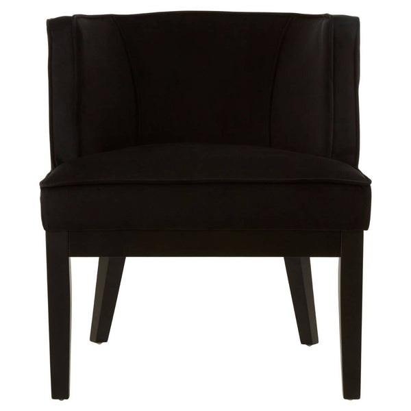 Luxe Black Velvet Lounge Chair