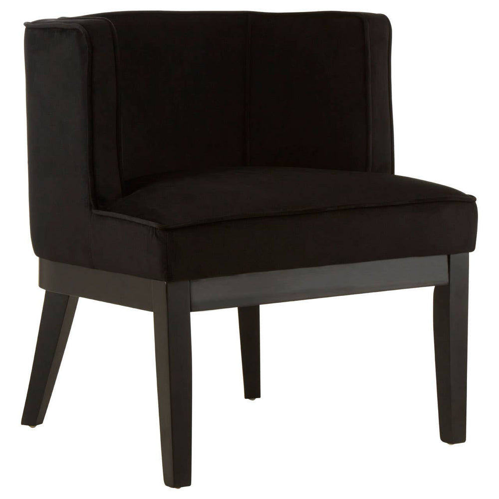 Luxe Black Velvet Lounge Chair