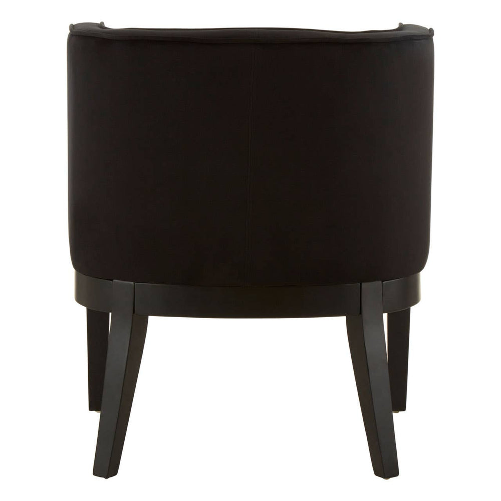 Luxe Black Velvet Lounge Chair