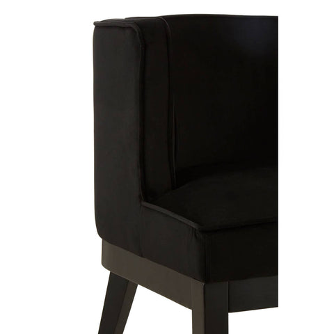 Luxe Black Velvet Lounge Chair