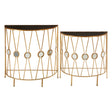 Golden Hoop Glass Console Tables