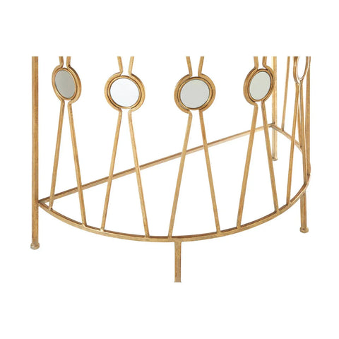 Golden Hoop Glass Console Tables