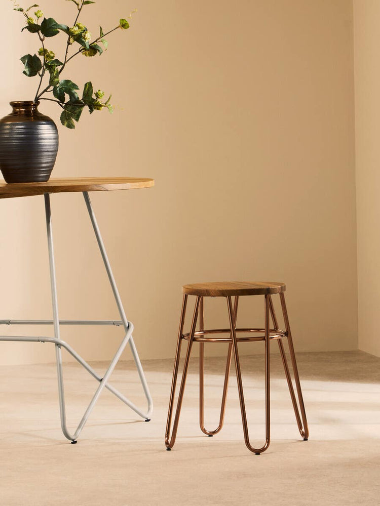 Modern Rose Gold Hairpin Stool