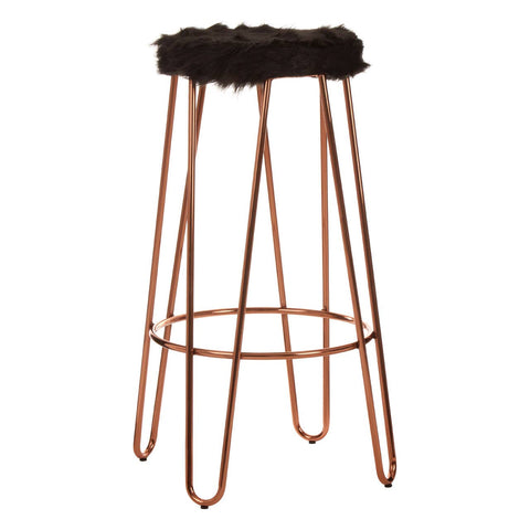 Luxe Fur Hairpin Stool