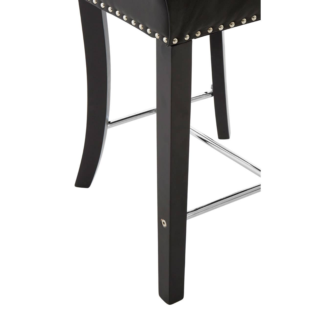 Elegant Button Tufted Bar Chair