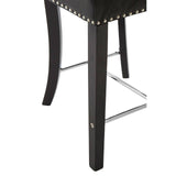 Elegant Button Tufted Bar Chair