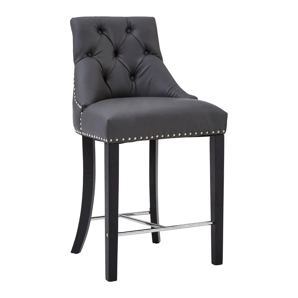 Tufted Grey Dining Chair