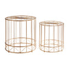 Golden Sunburst Side Tables