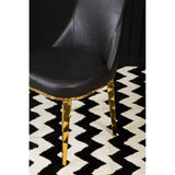 Luxe Black Leather Dining Chair