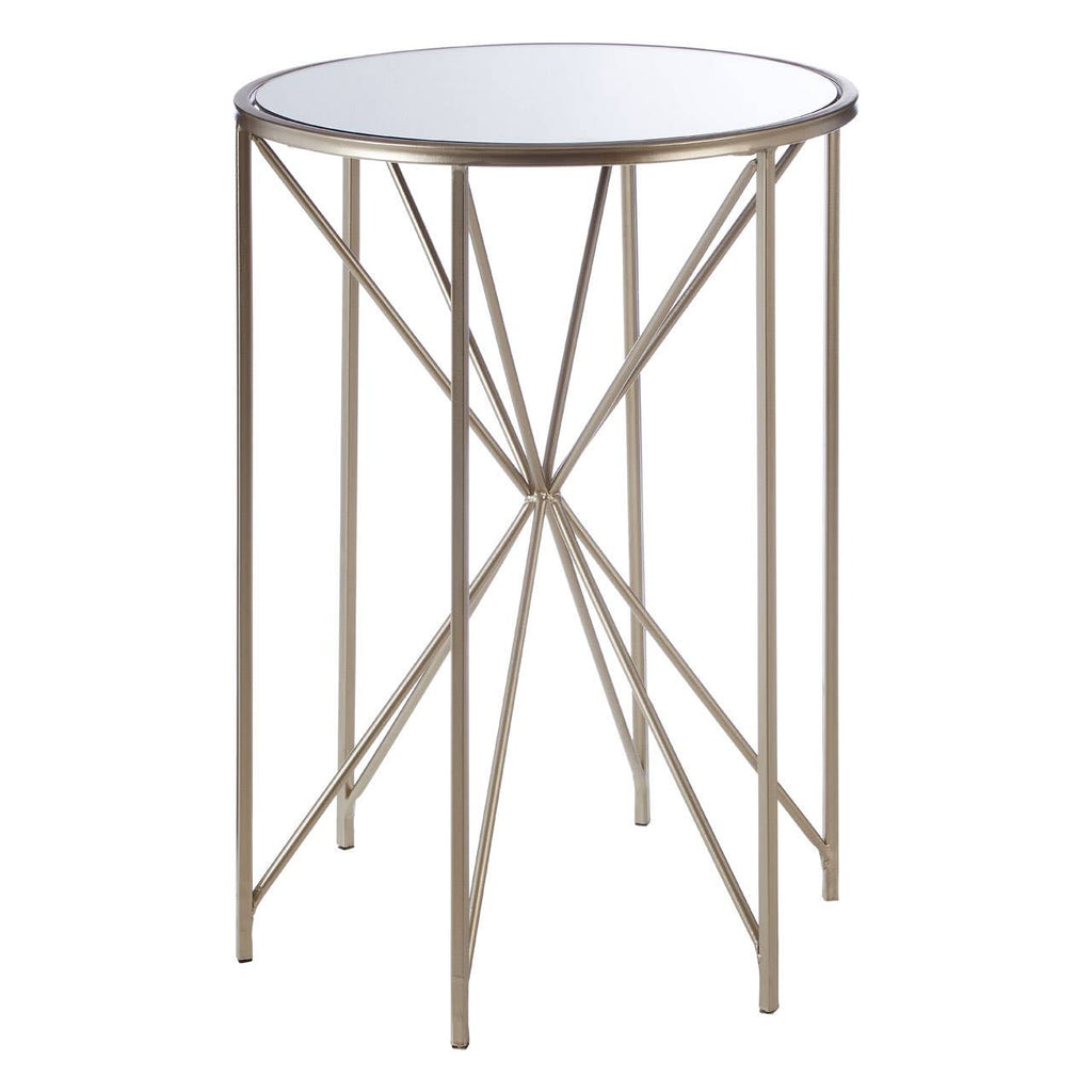 Mirrored Glass Side Table