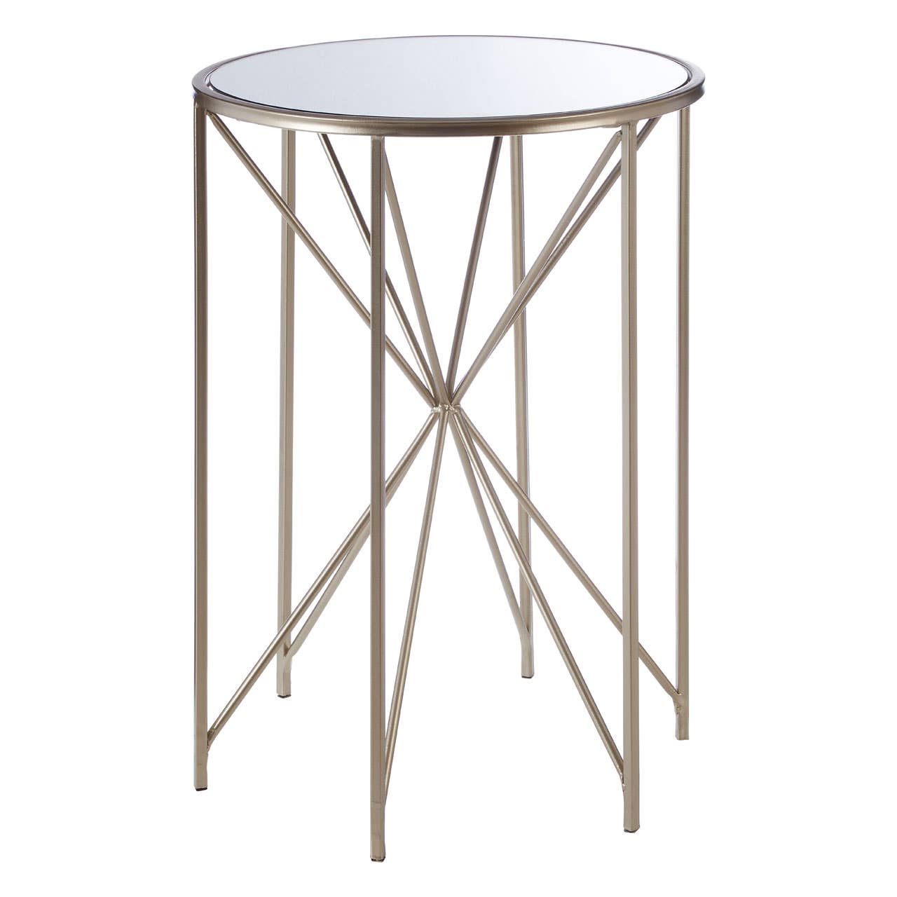 Mirrored Glass Side Table