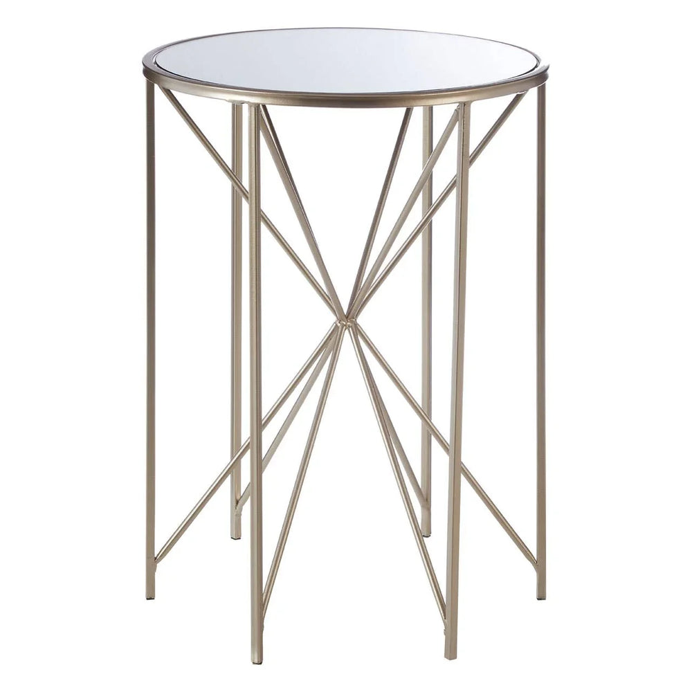 Mirrored Glass Side Table