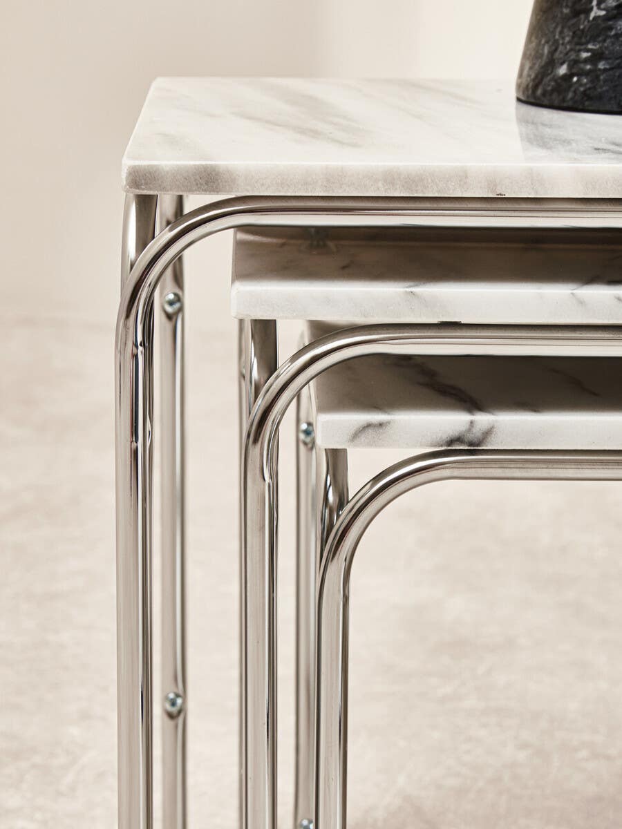 Marble Nesting Tables Set