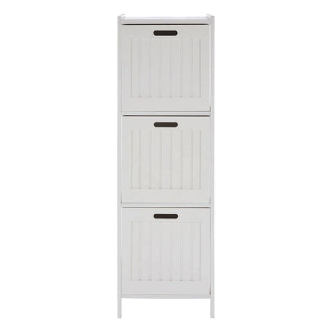 Salon White Wood 3 drawer cabinet