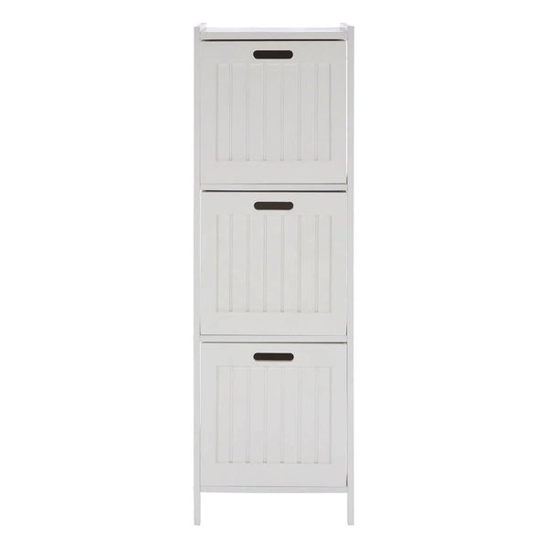 Salon White Wood 3 drawer cabinet