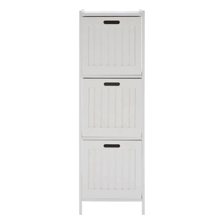 Salon White Wood 3 drawer cabinet