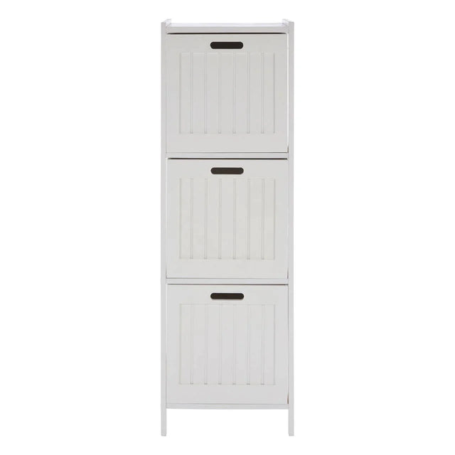 Salon White Wood 3 drawer cabinet