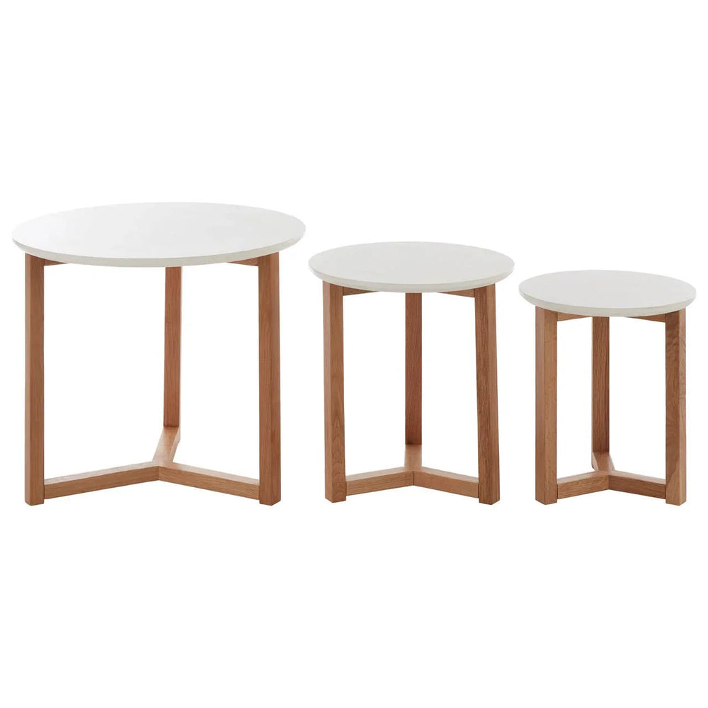 Chic White Wood Side Tables