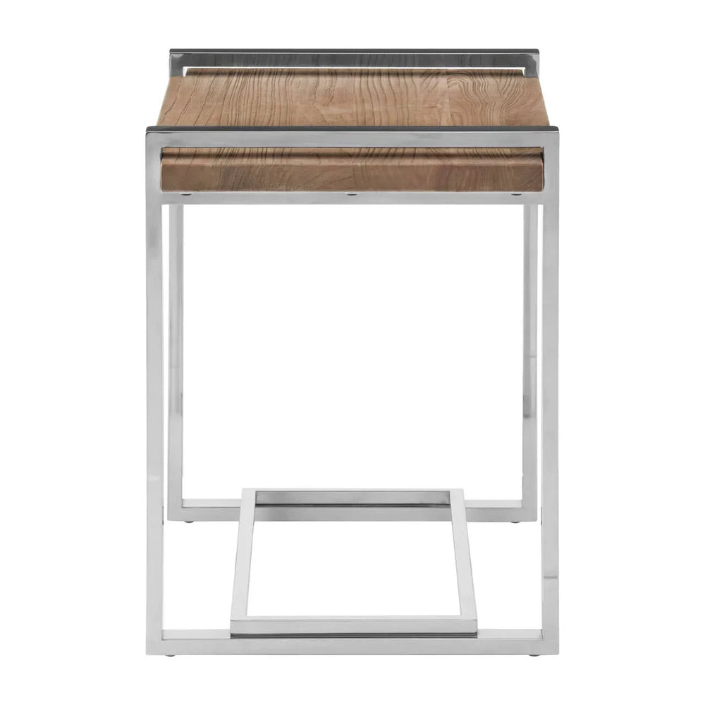 Exotic Elm Wood Side Table