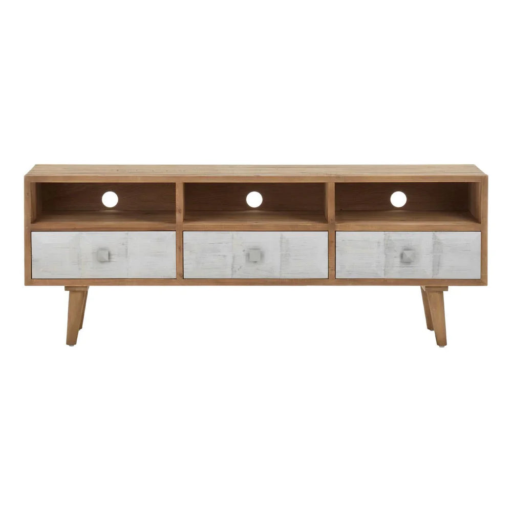 Rustic Wood Media Console