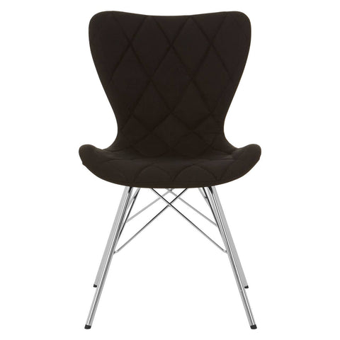 Luxe Black Quilted Dining Chair