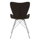 Luxe Black Quilted Dining Chair