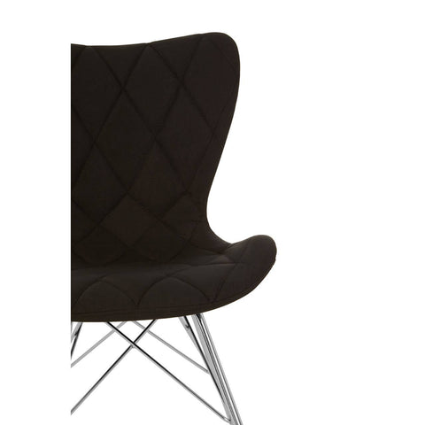 Luxe Black Quilted Dining Chair