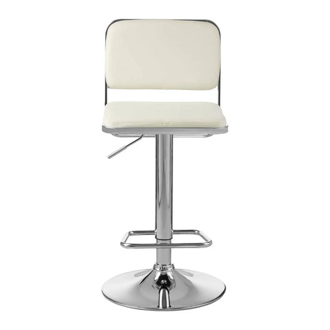 Retro Chrome White Bar Stool
