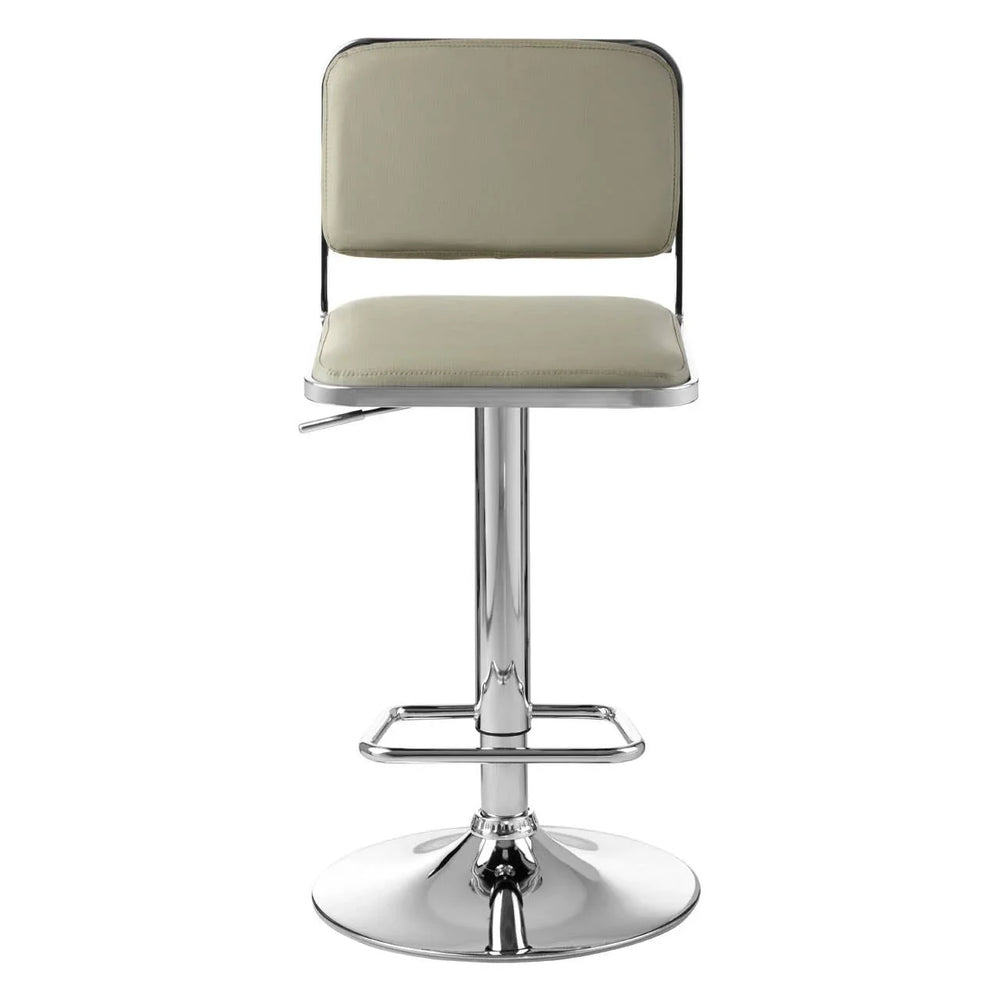 Retro Chrome Grey Bar Stool