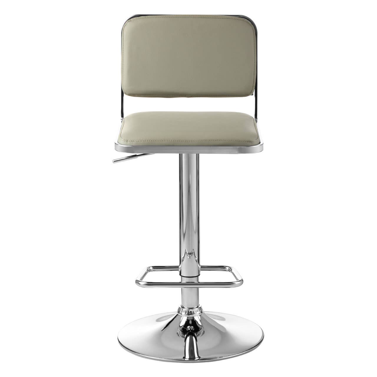 Retro Chrome Grey Bar Stool