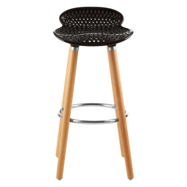 Modern Black Wood Bar Stool
