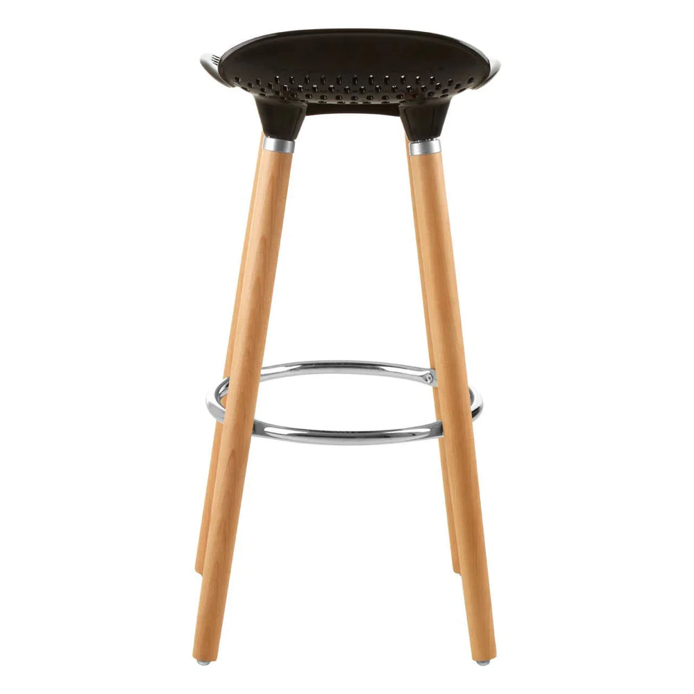 Modern Black Wood Bar Stool