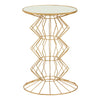 Golden Frame Glass Side Table