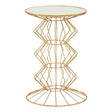 Golden Frame Glass Side Table