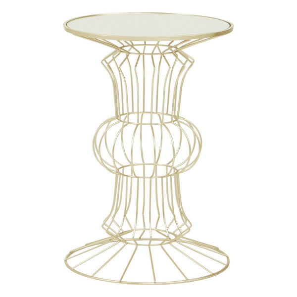 Gilded Glass Top Side Table