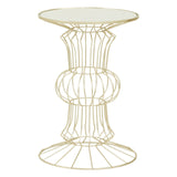 Gilded Glass Top Side Table