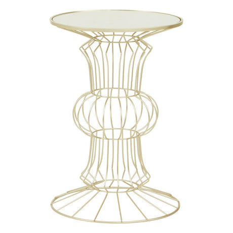 Gilded Glass Top Side Table