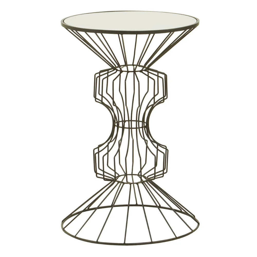 Elegance Glass Top Metal Table