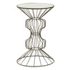 Elegance Glass Top Metal Table