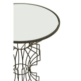 Elegance Glass Top Metal Table