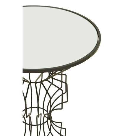Elegance Glass Top Metal Table